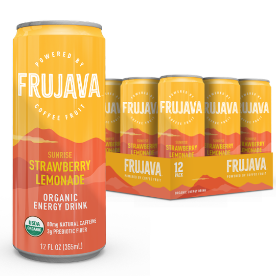 Sunrise Strawberry Lemonade Organic Energy Drink (Pack of 12)