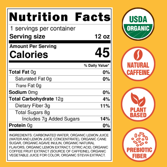 Sunrise Strawberry Lemonade Organic Energy Drink (Pack of 12)