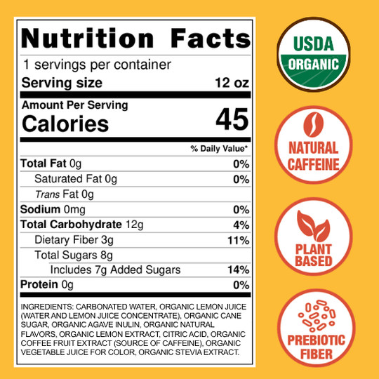 Sunrise Strawberry Lemonade Organic Energy Drink (Pack of 12)