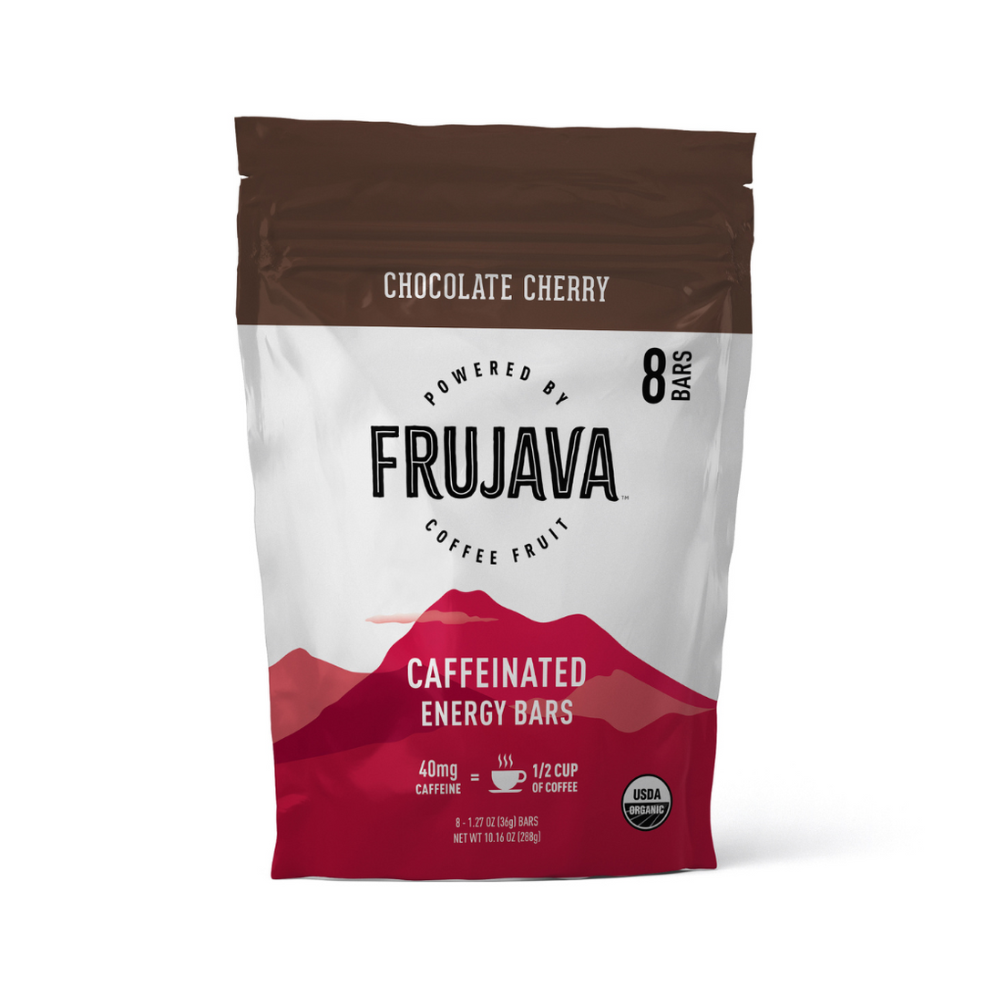 Chocolate Cherry Organic Caffeinated Energy Bars (Pack of 8)